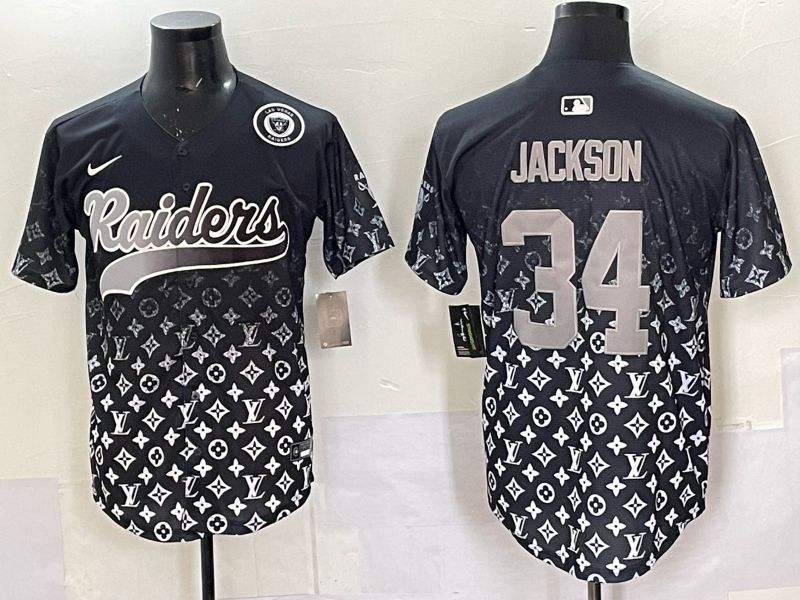 Men 2025 Oakland Raiders #34 Jackson black Nike Limited NFL Jersey style 038->pittsburgh steelers->NFL Jersey